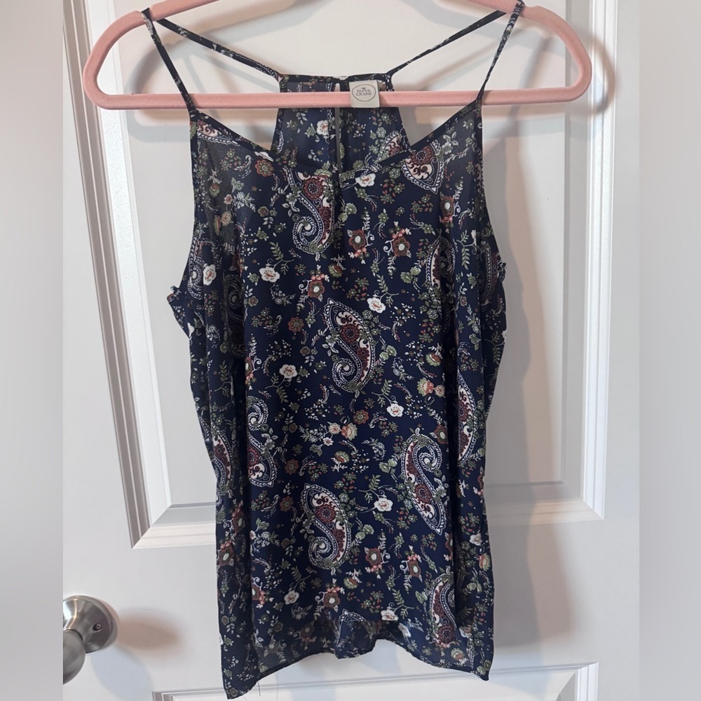 Paper and Crane Size Small Floral Paisley Women's Top
